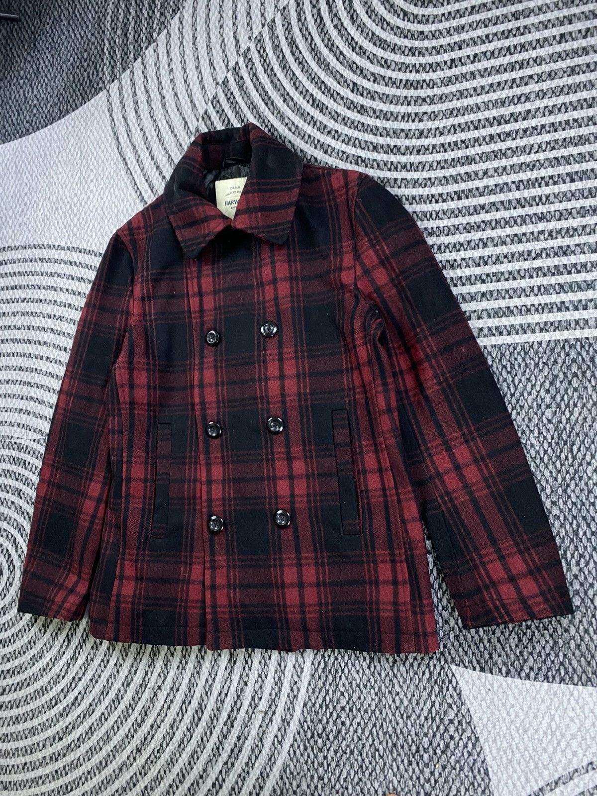 Other Vintage Harvard Boston Red Checked Wool Jacket Size US M / EU 48-50 / 2 - 5 Thumbnail