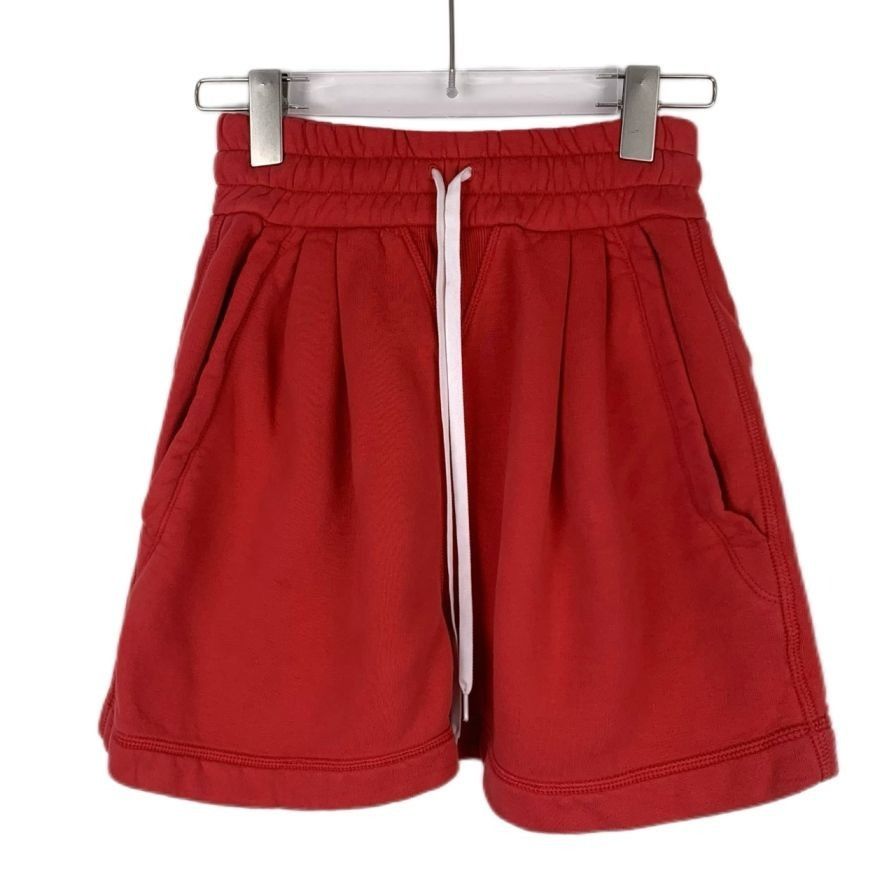 [MiuMiu] Logo Lettering Print Elastic Waistband Red Cotton S