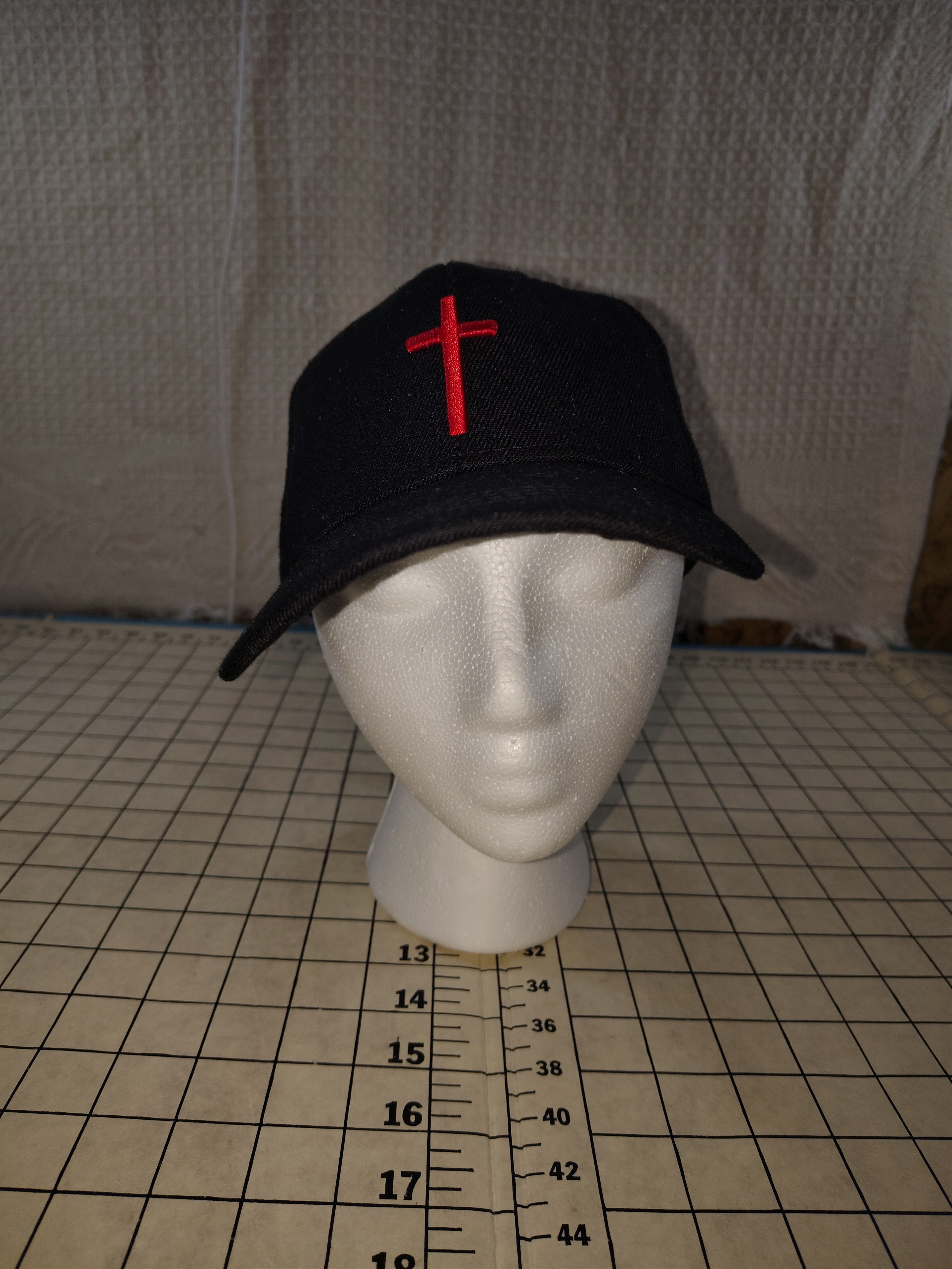 Other Men's Black & Red Cross Hat Size ONE SIZE - 2 Thumbnail