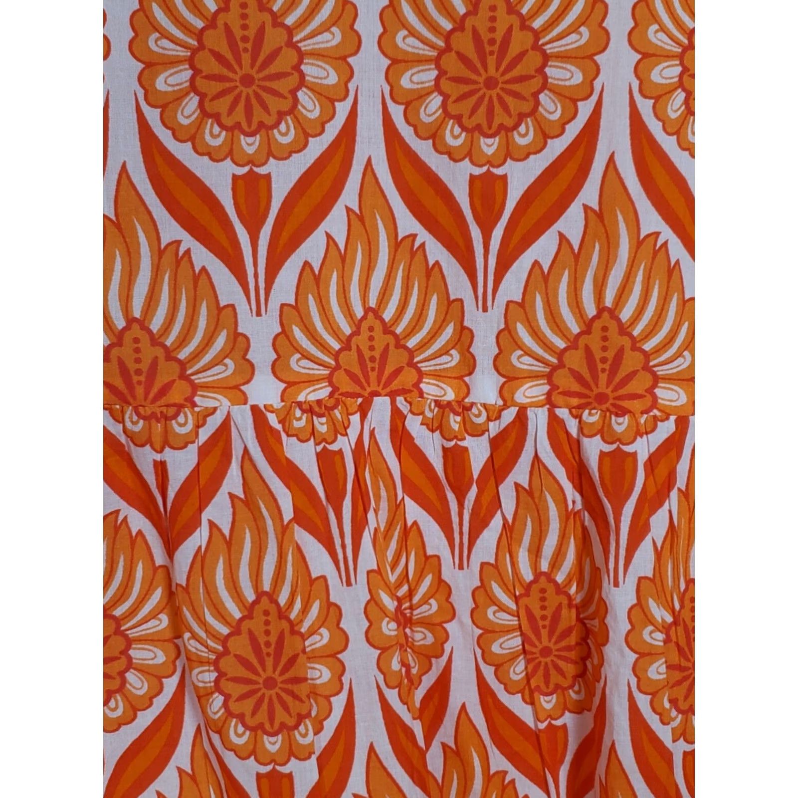 Vintage bindu Dress Midi Cotton Printed Carolina Women's Size M 100% India Made New Size M / US 6-8 / IT 42-44 - 4 Thumbnail