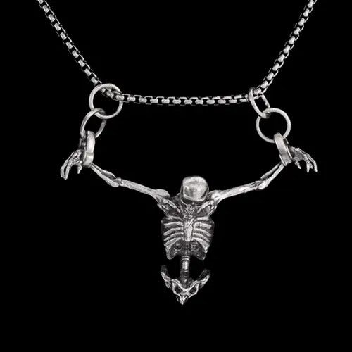 VIBE Skeleton Skull Necklace Punk Chain Size ONE SIZE - 1 Thumbnail