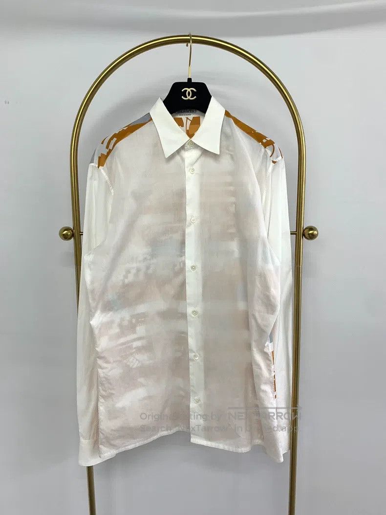 Hermes Hermes size 38 White printed knitted shirt Size US S / EU 44-46 / 1 - 1 Thumbnail