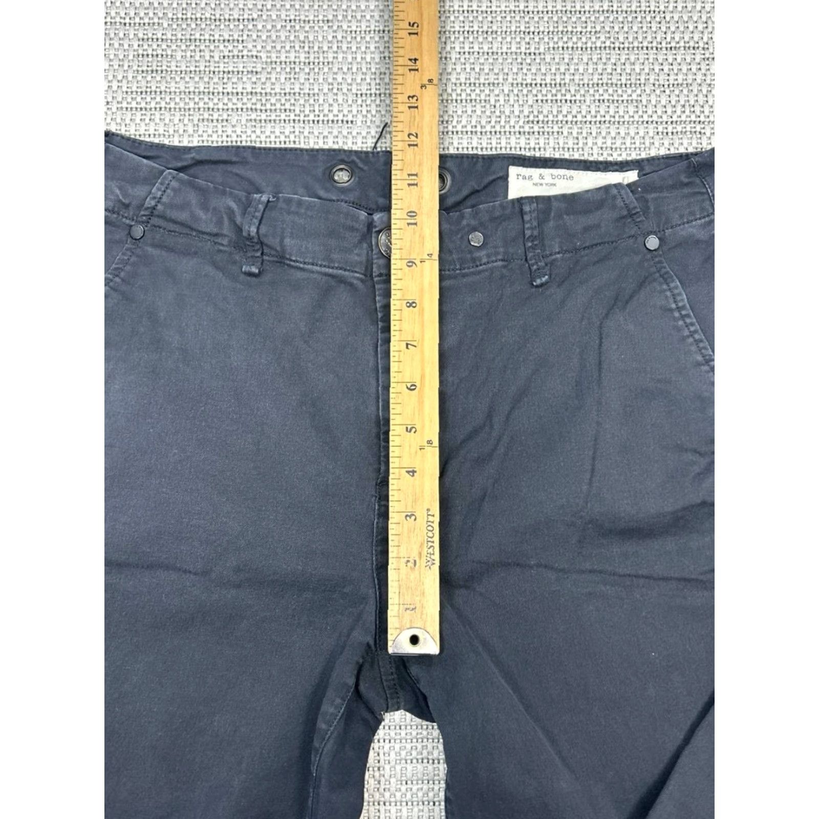 Rag & Bone Rag And Bone Jeans Womens 29 Black Denim Mid Rise Straight Leg Frayed Hem 32x25 Size 29" - 6 Thumbnail