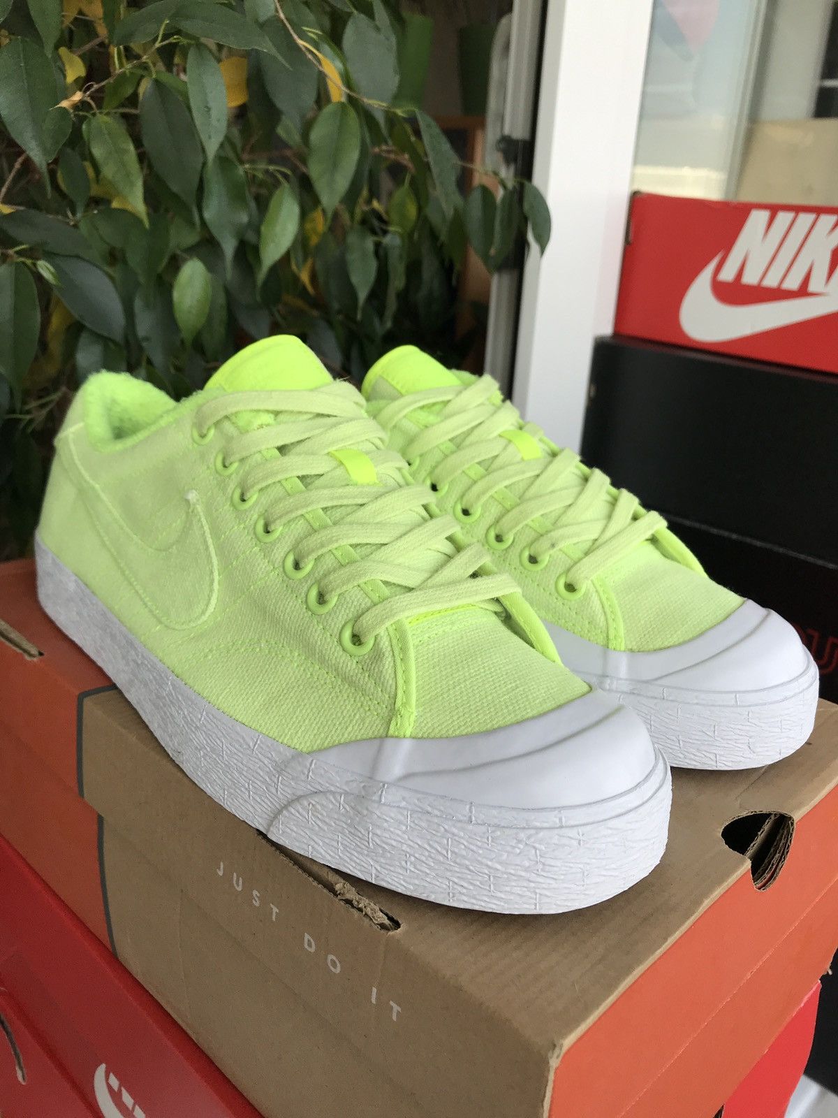 Nike Nike All Court Premium OG “Hot Lime” Dunk Stussy Jordan Size US 9.5 / EU 42-43 - 2 Thumbnail