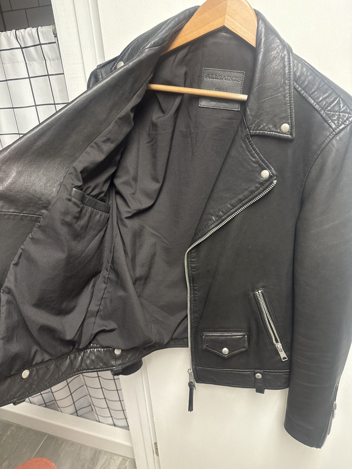 Allsaints Allsaints Milo Black Leather Jacket Biker Size US S / EU 44-46 / 1 - 2 Thumbnail