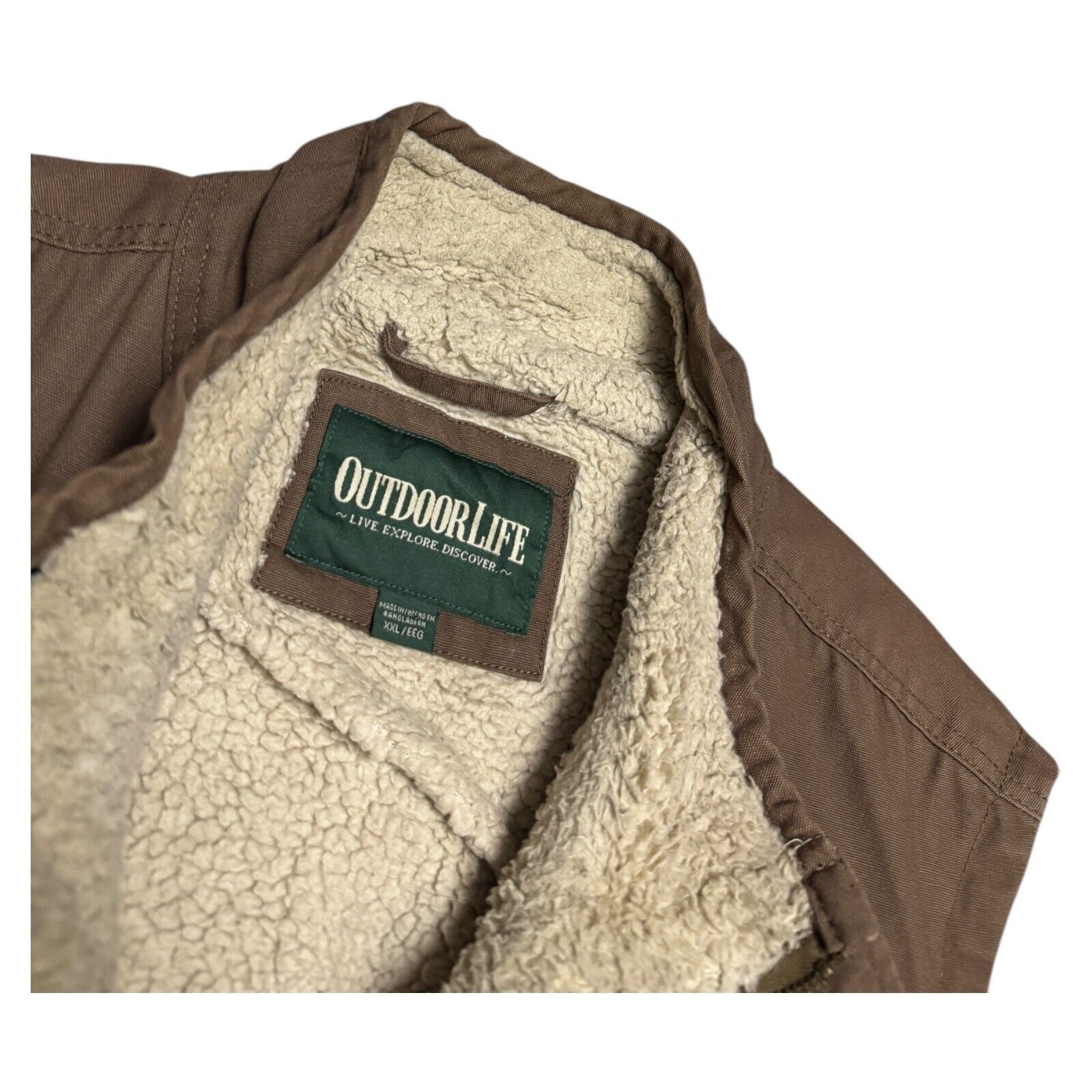Other OUTDOOR LIFE Sherpa Fleece Lined Canvas Brown Work Vest 2XL Size US XXL / EU 58 / 5 - 2 Thumbnail