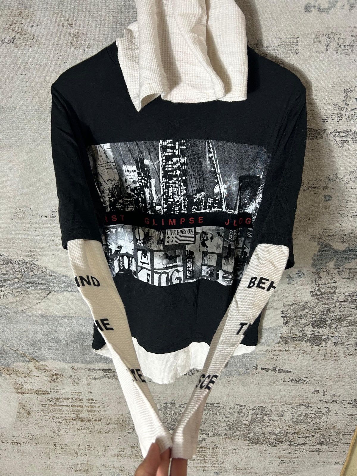If Six Was Nine Japan Gothic Poem Double Layer Hoodie Rock Punk Style Size US L / EU 52-54 / 3 - 1 Thumbnail