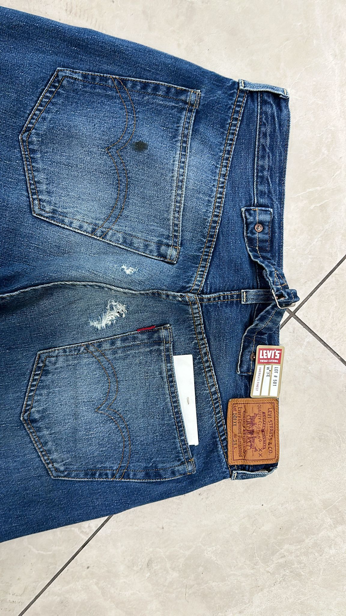 Levi's Vintage Clothing LVC Levi's Vintage Clothing 1937 501XX BigE Selvedge Jeans Size US 34 / EU 50 - 4 Thumbnail