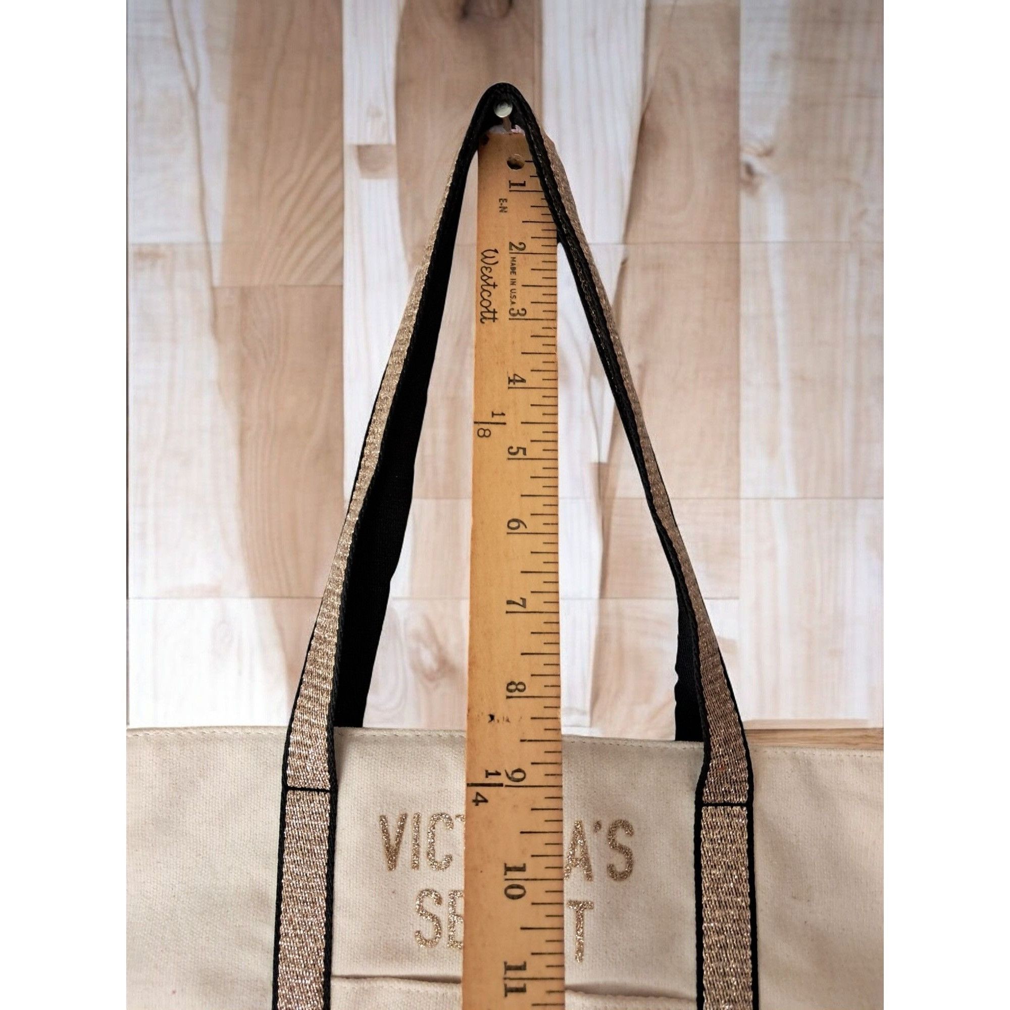 Victoria's Secret Victoria's Secret Sparkle Carryall Canvas Tote with Glittery Size ONE SIZE - 11 Thumbnail