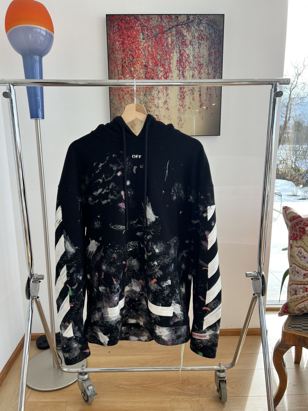 Off-White Off White Galaxy Brushed Graphic Hoodie Size US XS / EU 42 / 0 - 1 Thumbnail