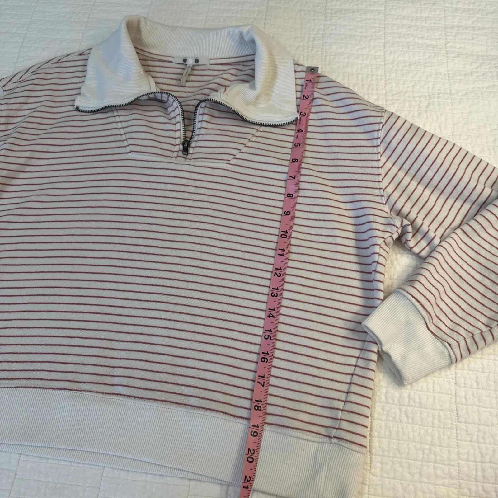 Other Three Dots L Marty Quarter Zip Long Sleeve Pullover Stripe Size L / US 10 / IT 46 - 5 Thumbnail