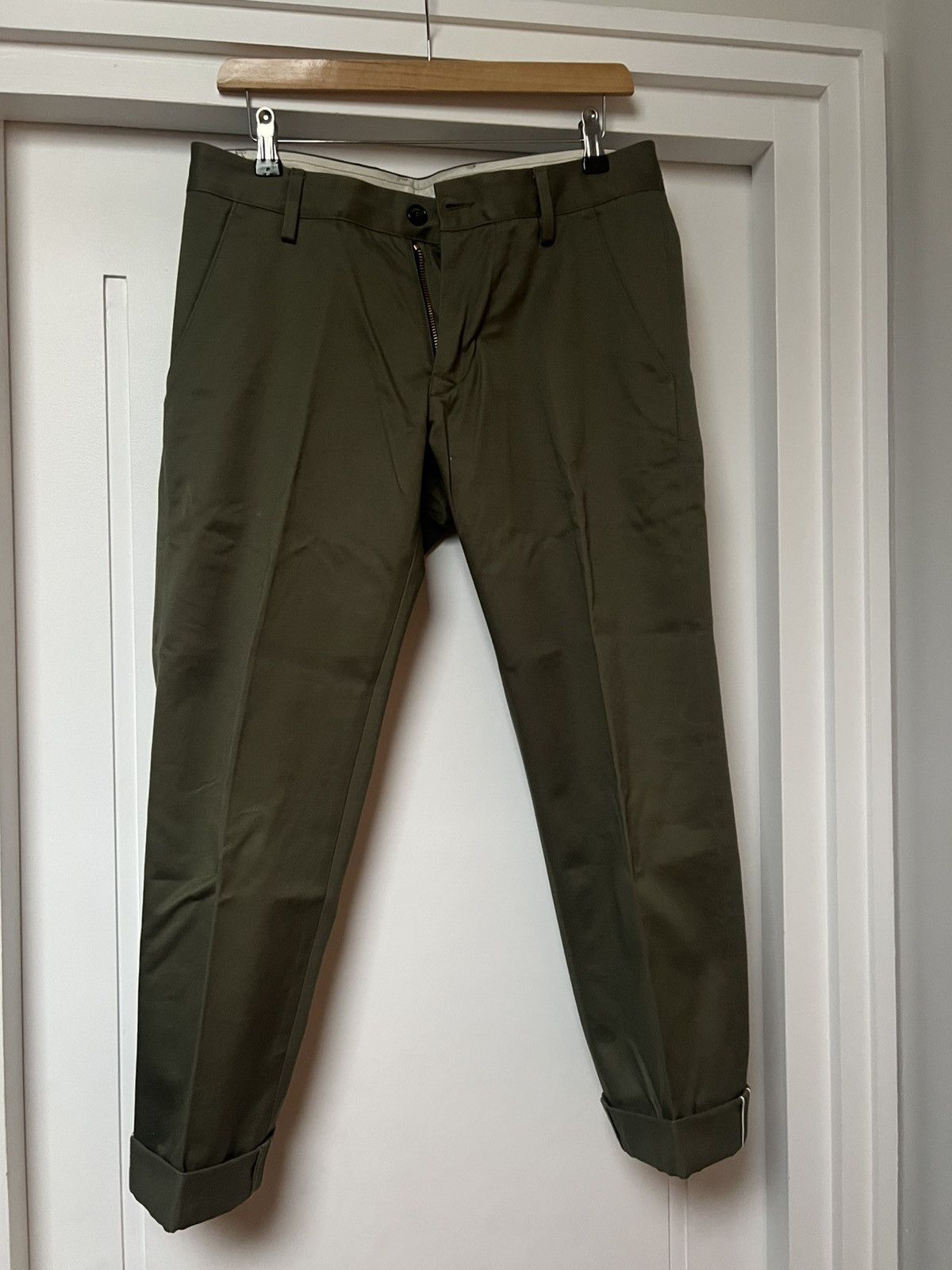 President's President’s Selvedge Chino Military Green / Khaki W31 L28.5 Size US 31 - 1 Thumbnail