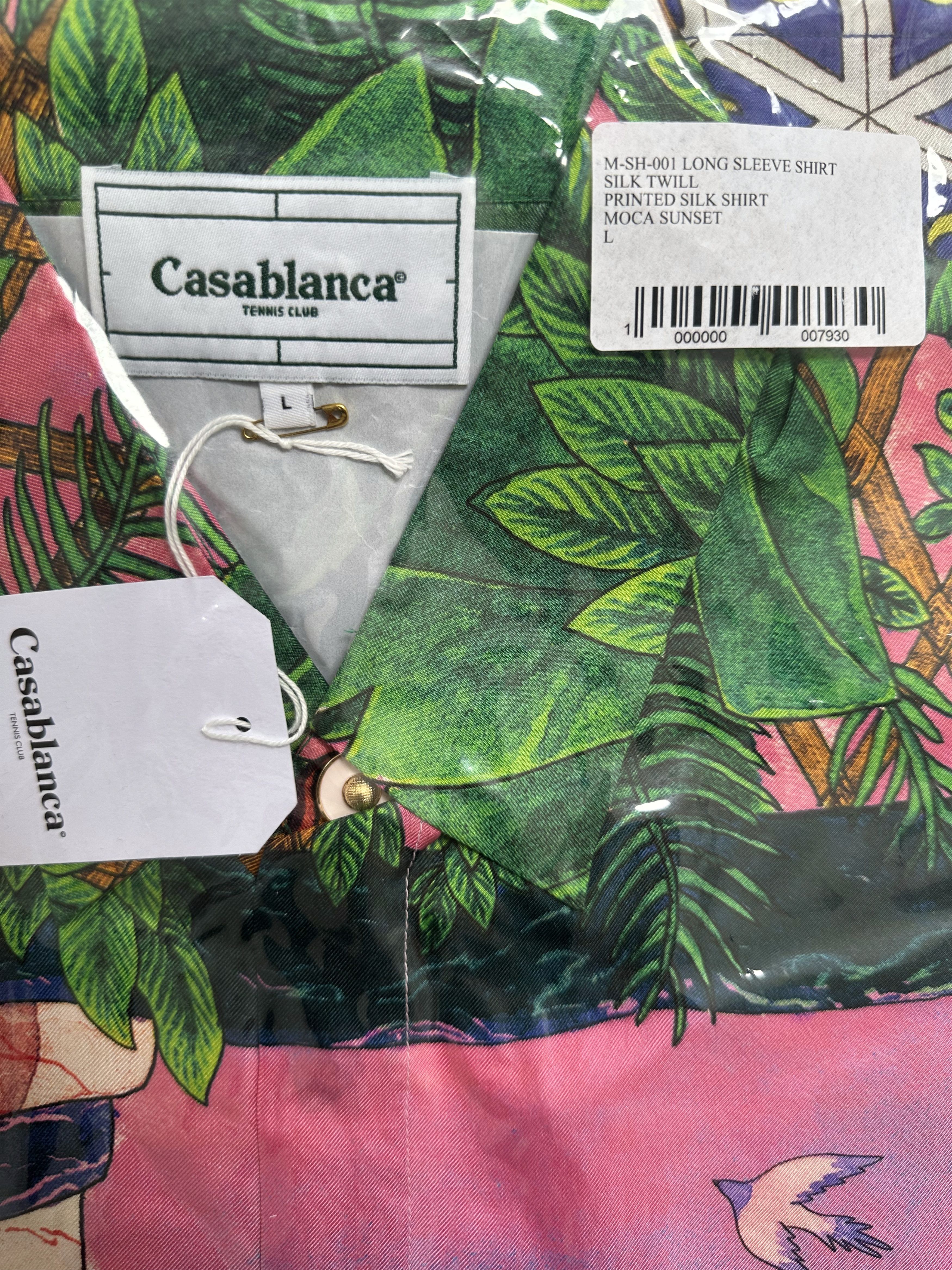 Casablanca Debut Runway (2019 Archive) Moca Sunset Silk Shirt Size US L / EU 52-54 / 3 - 5 Thumbnail