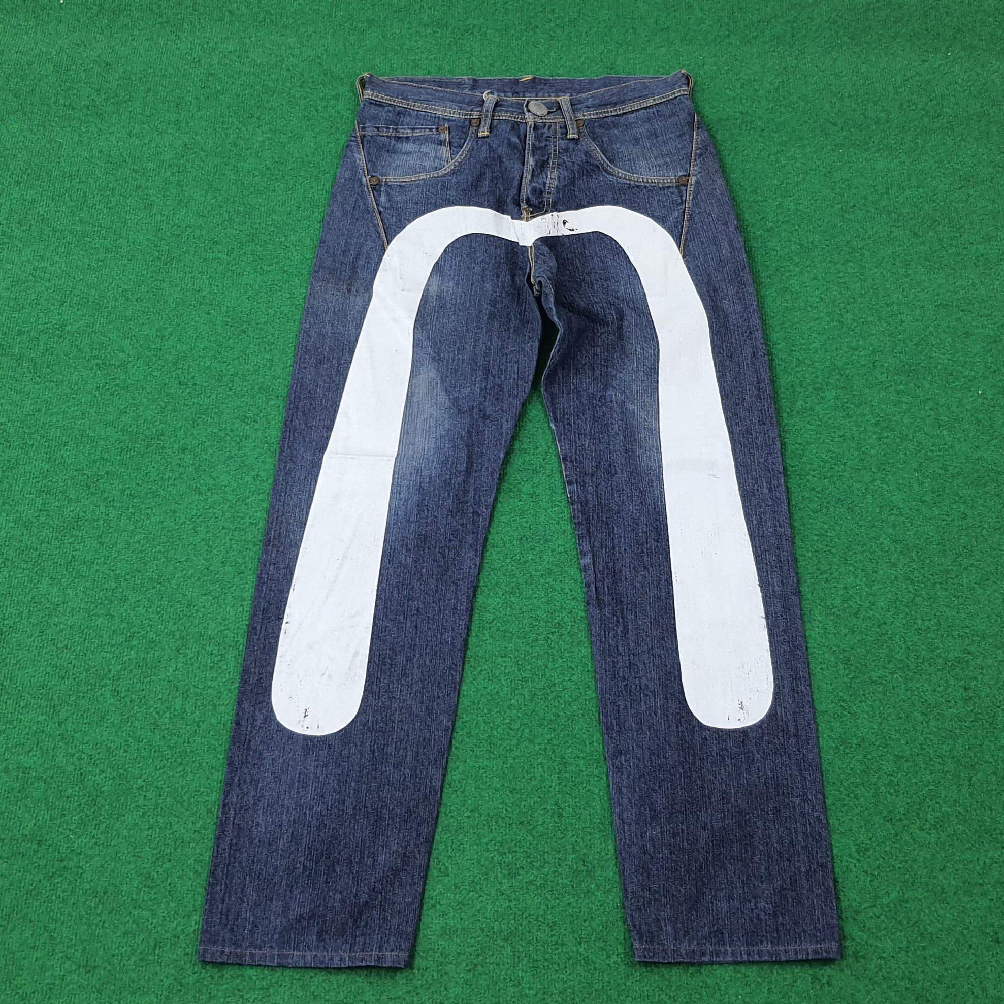Evisu Vintage Evisu Paris France Custom Daicock Jeans Size US 31 - 5 Thumbnail
