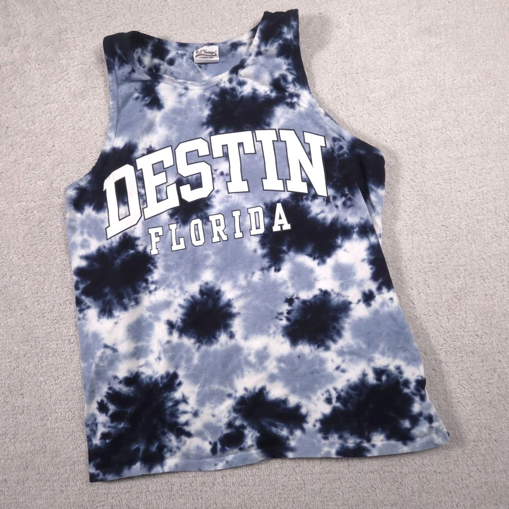destin VINTAGE U.S. Vintage Shirt Womens 2XL Blue Destin Florida Tie Dye Sleeveless Tank Tee Shirt Size XXL / US 16-18 / IT 52-54 - 2 Thumbnail