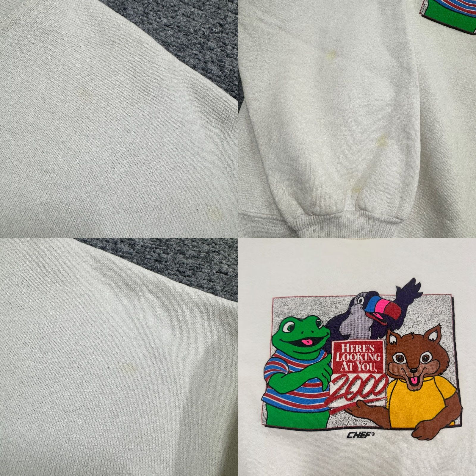 Jerzees VINTAGE Jerzees Sweatshirt Men's Large Pullover Gray 2000's CHEF Here's Looking At You Made In USA Mens Size US L / EU 52-54 / 3 - 8 Thumbnail
