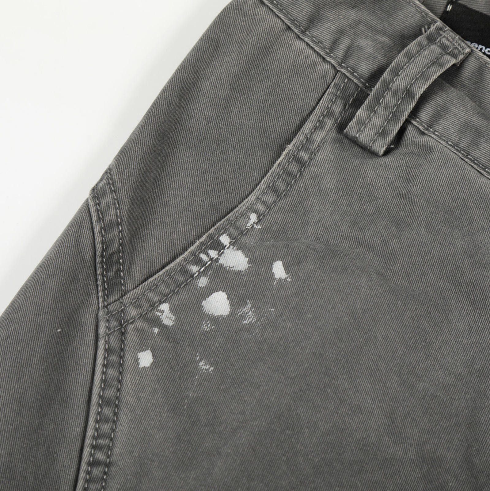 Japanese Brand Gray Distressed Wide Leg Cargo Jeans, Relaxed Fit Pants Size US 32 / EU 48 - 2 Thumbnail
