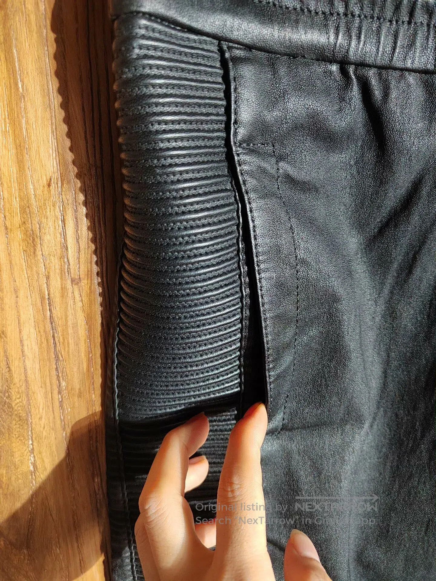 Balmain Balmain Black Leather Pants. Size 22" - 4 Thumbnail