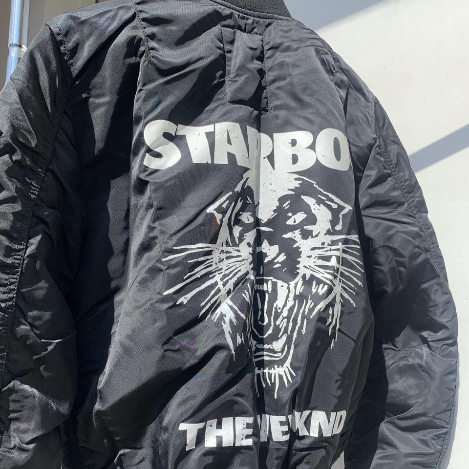 image of Xo X Alpha Industries Starboy Bomber Jacket in Black, Men's (Size Small)