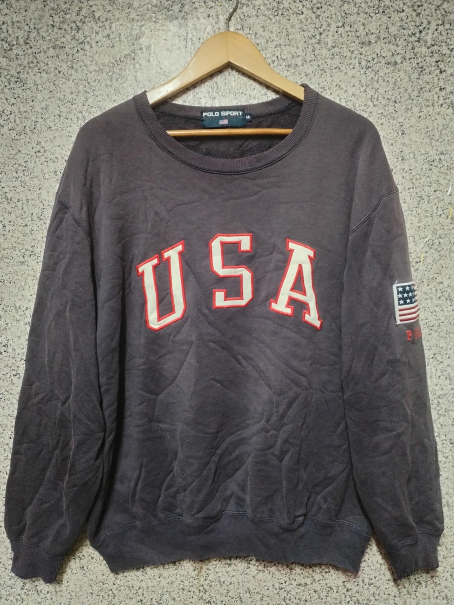Polo Ralph Lauren × Vintage VINTAGE POLO RALPH LAUREN USA BIG LOGO VERY RARE Size US XL / EU 56 / 4 - 1 Thumbnail