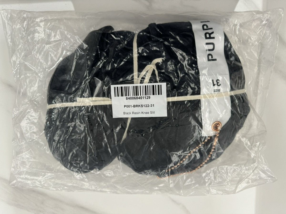 Purple P001 Black Resin Knee Slit Size US 31 - 13 Thumbnail