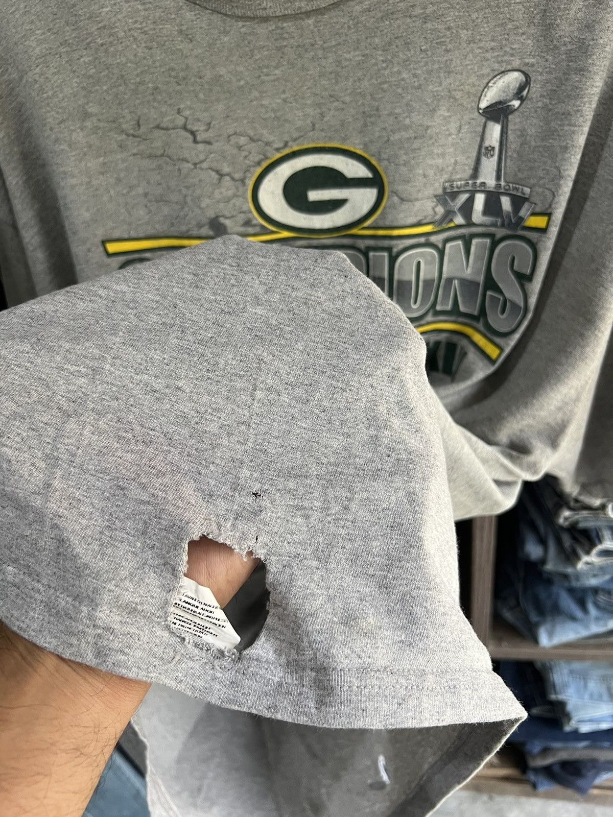 NFL 🔥NFL Green Bay Packers Champion Super Bowl XLV Size US XXL / EU 58 / 5 - 12 Thumbnail