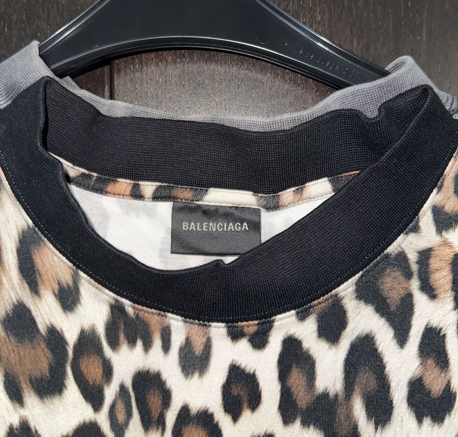 Balenciaga Balenciaga 24FW Leopard Double S/S T-shirt with Tape Size US M / EU 48-50 / 2 - 7 Thumbnail