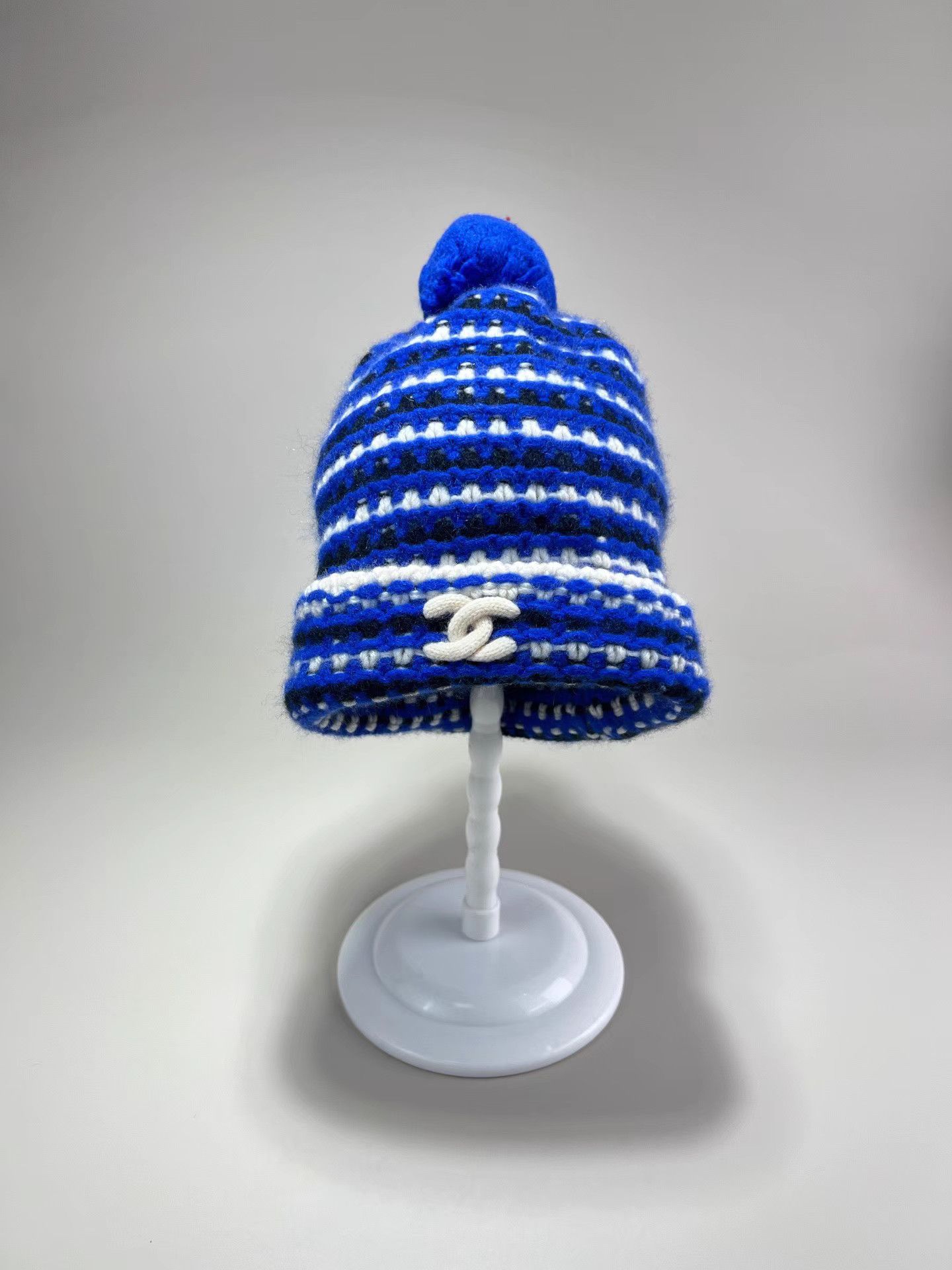 Chanel Navy blue Chanel beanie | Grailed