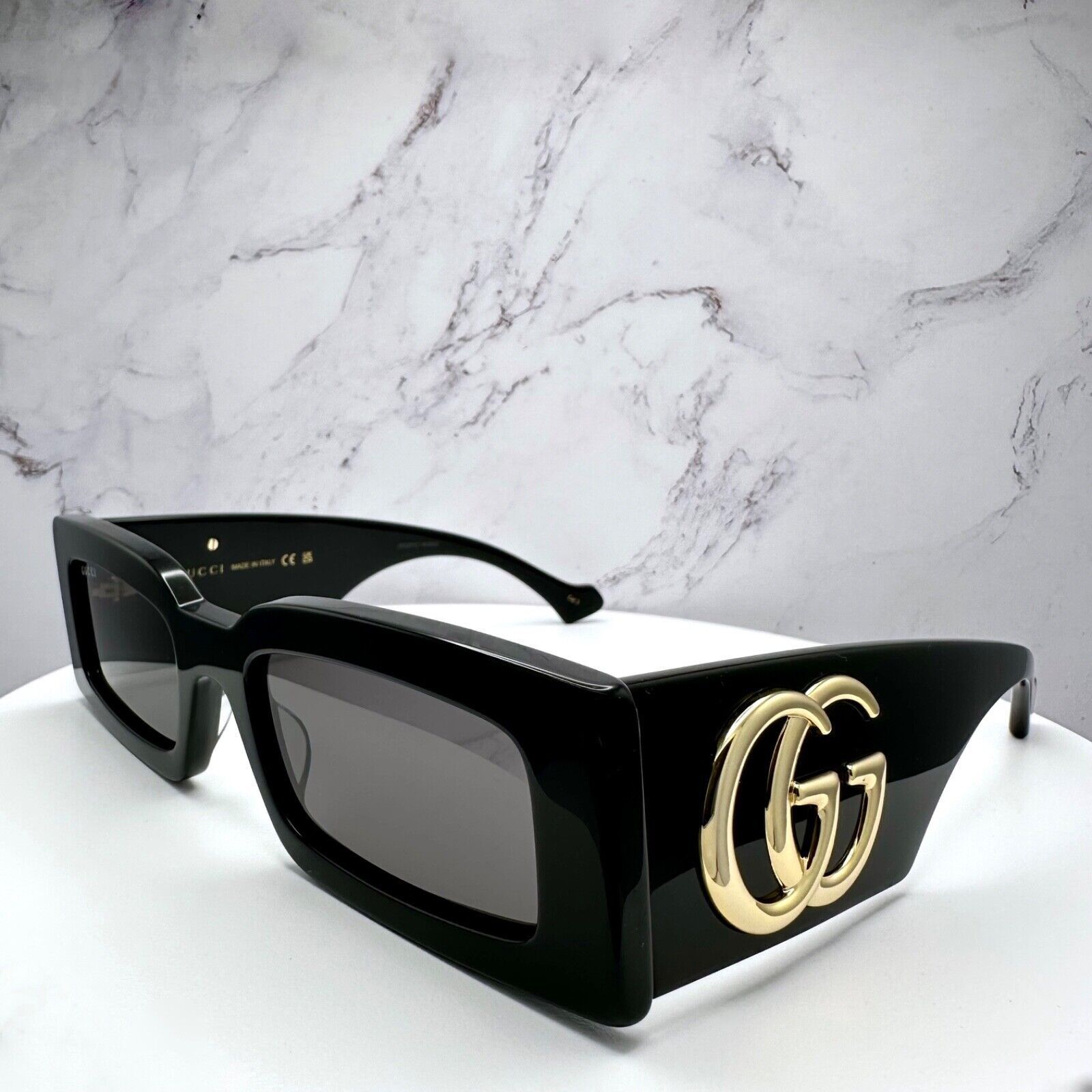 Gucci Sunglasses New Black Gold GG Logo Generation