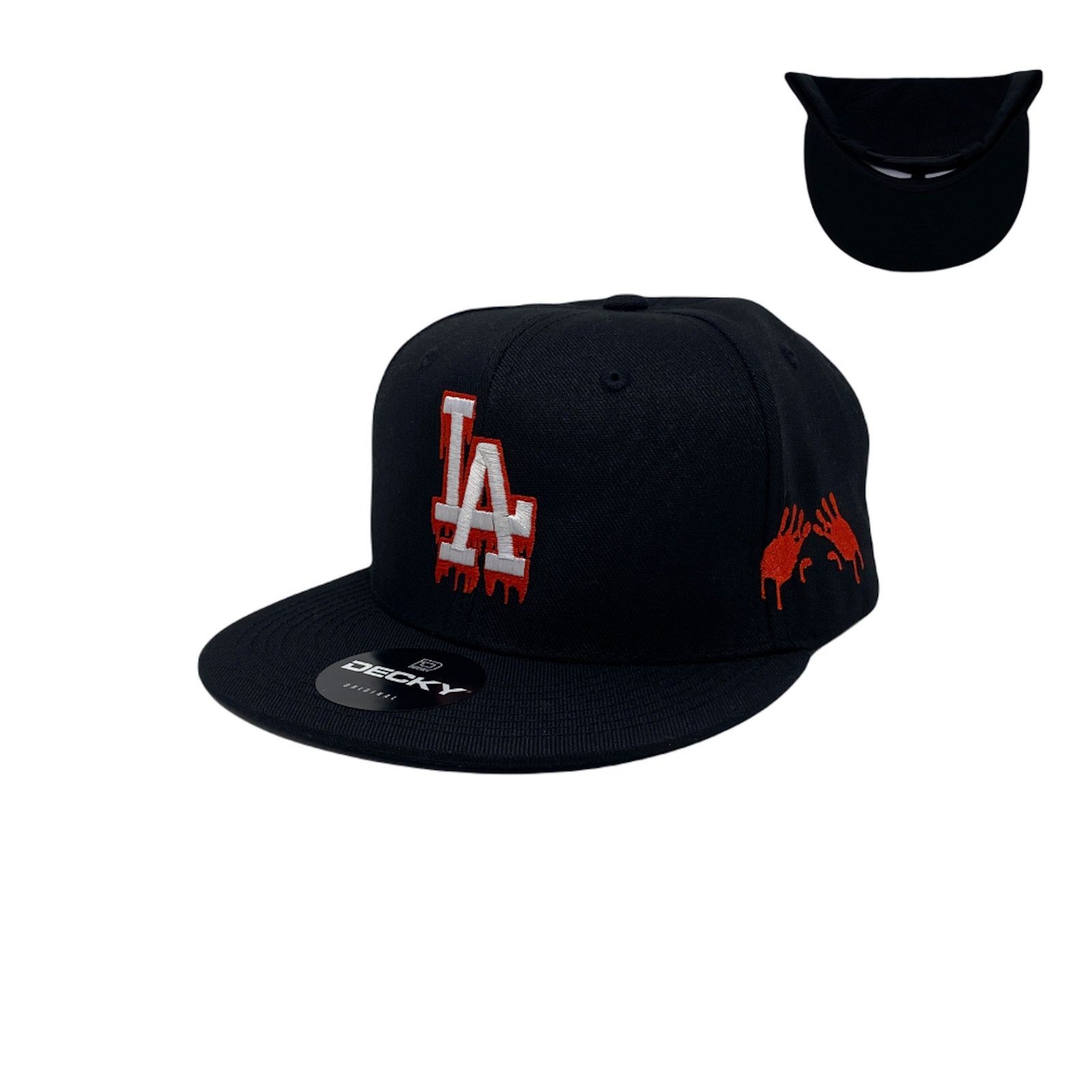 Other Los Angeles LA Drip (White/Red) Bloody Hands Snapback Hat Size ONE SIZE - 1 Thumbnail
