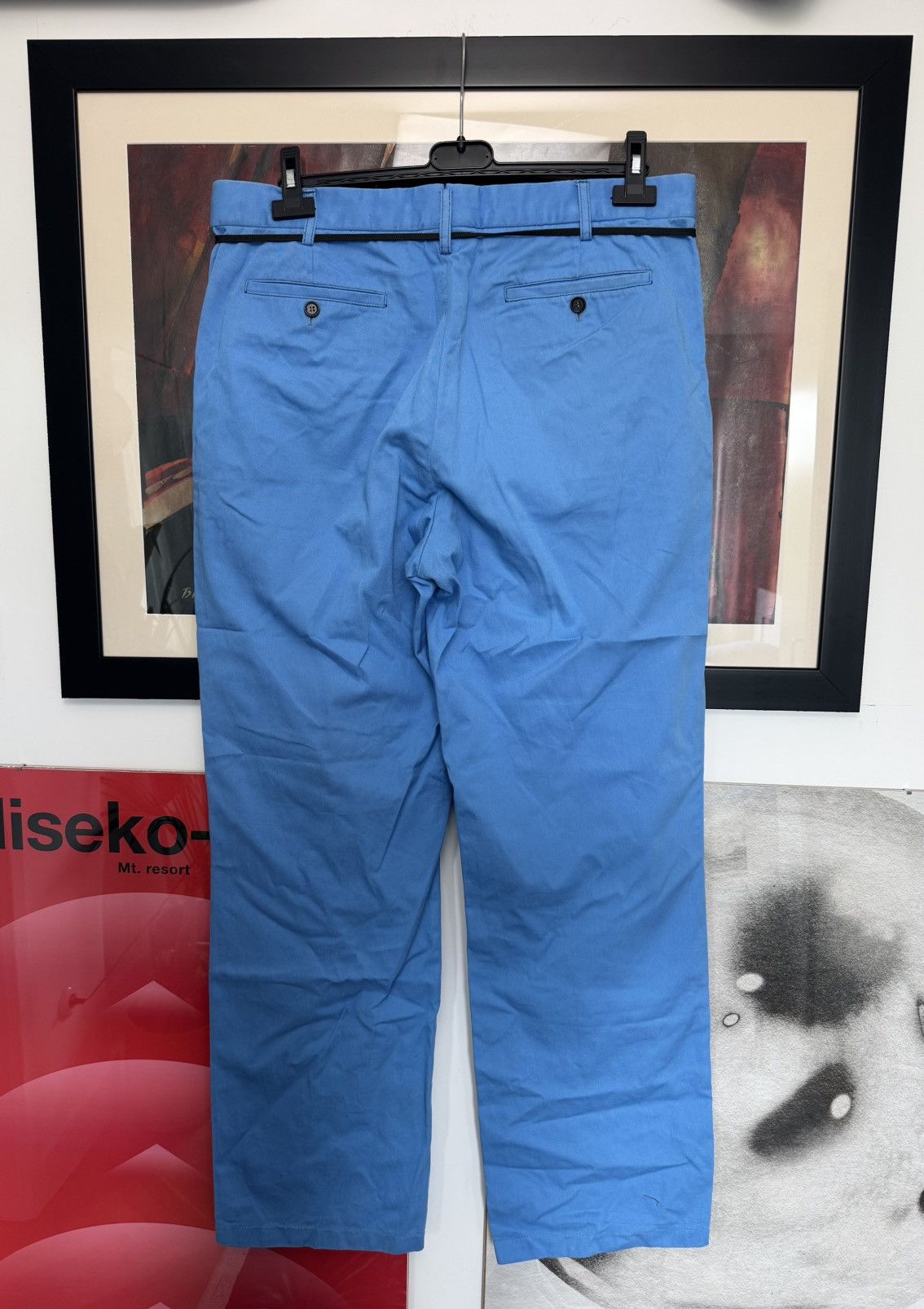 Marni Marni Wide Leg Blue Pant Loose Designer Luxury Mini Logo Size US 38 / EU 54 - 2 Thumbnail