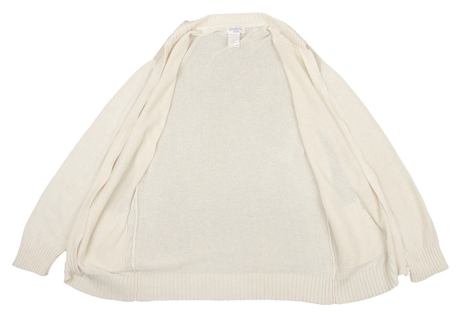 Yohji Yamamoto Yohji Yamamoto Cotton Loose Gauge Knit Jacket Cream 3 Size US L / EU 52-54 / 3 - 10 Thumbnail