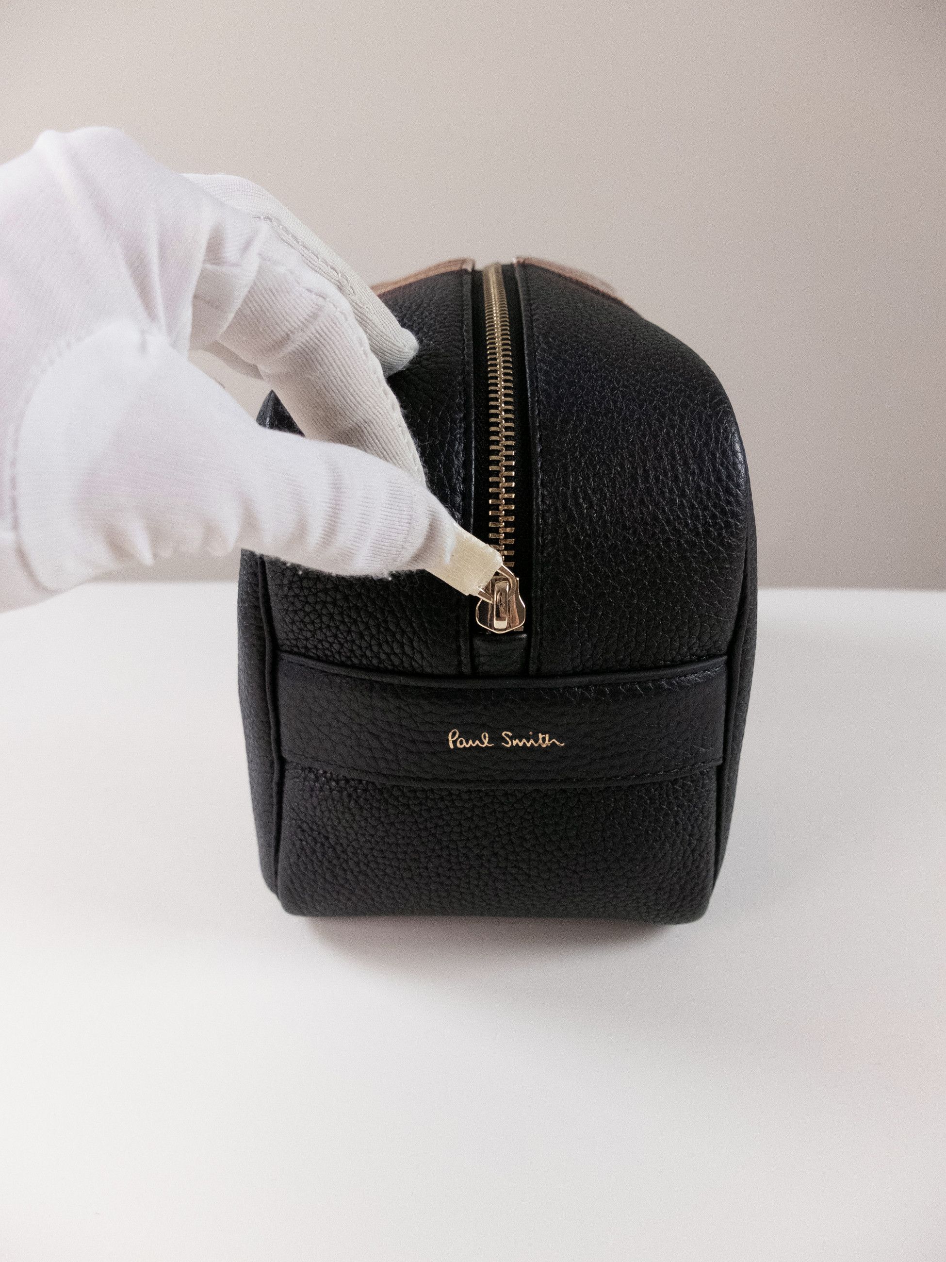Paul Smith PAUL SMITH brown Signature Stripe leather toiletry wash bag Size ONE SIZE - 4 Thumbnail