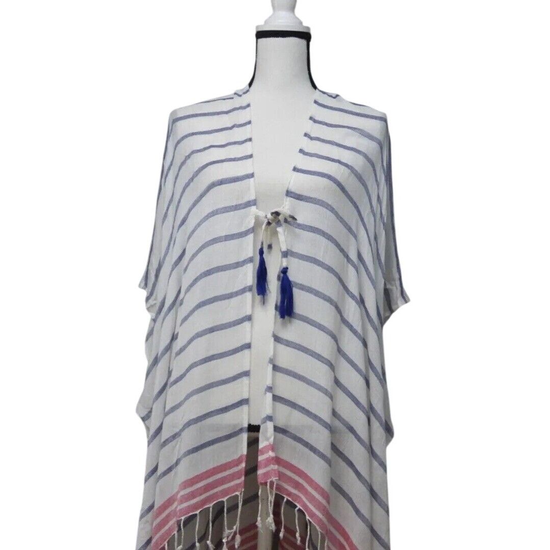 Other INC International Concepts Striped Tie Topper, White/ Navy, Size ONE SIZE - 5 Thumbnail