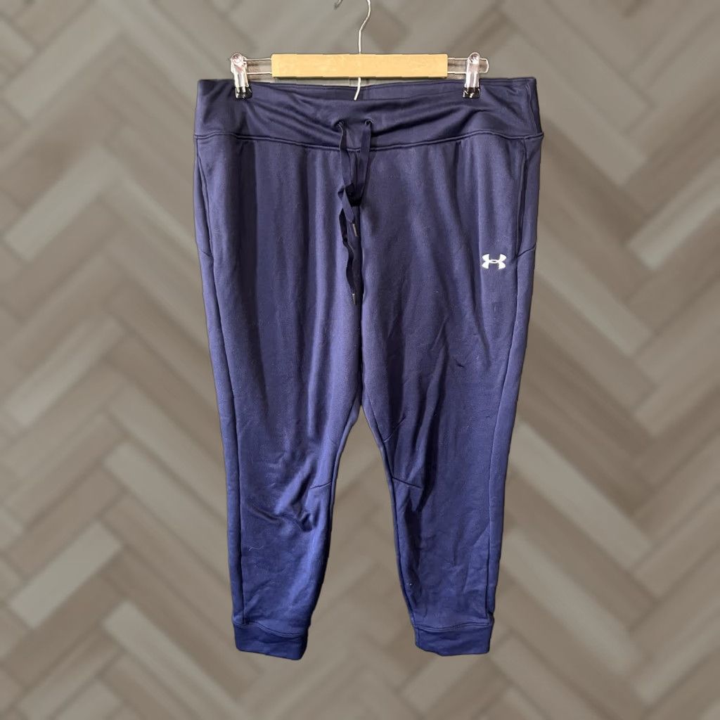 Under Armour Under Armour Womens Blue Cropped Athletic Pants XL Drawstring Size 40" / US 18 - 1 Thumbnail