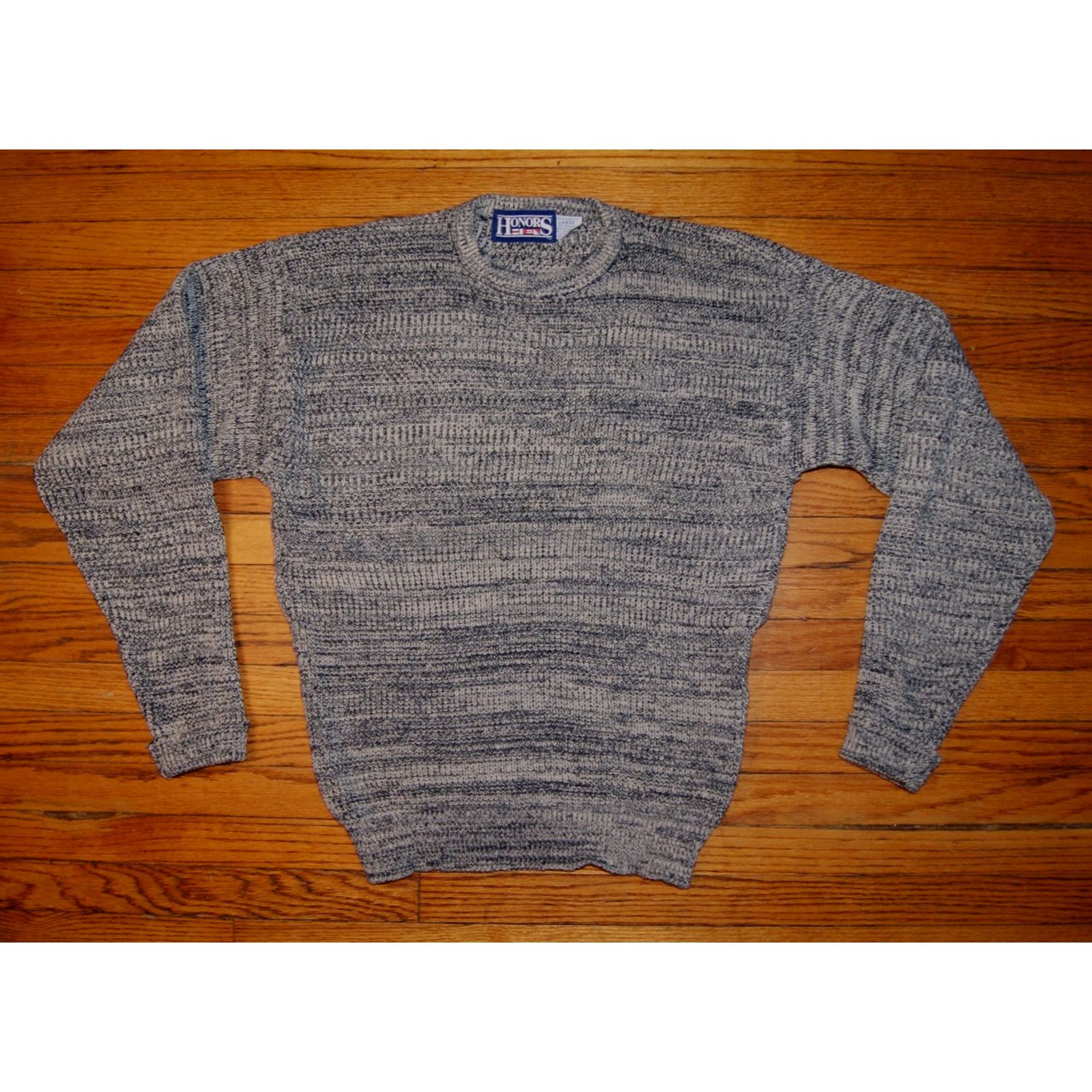 Vintage VTG Chunky Knit Jumper HONORS Marbled Acrylic Sweater Mens L Size US L / EU 52-54 / 3 - 1 Thumbnail