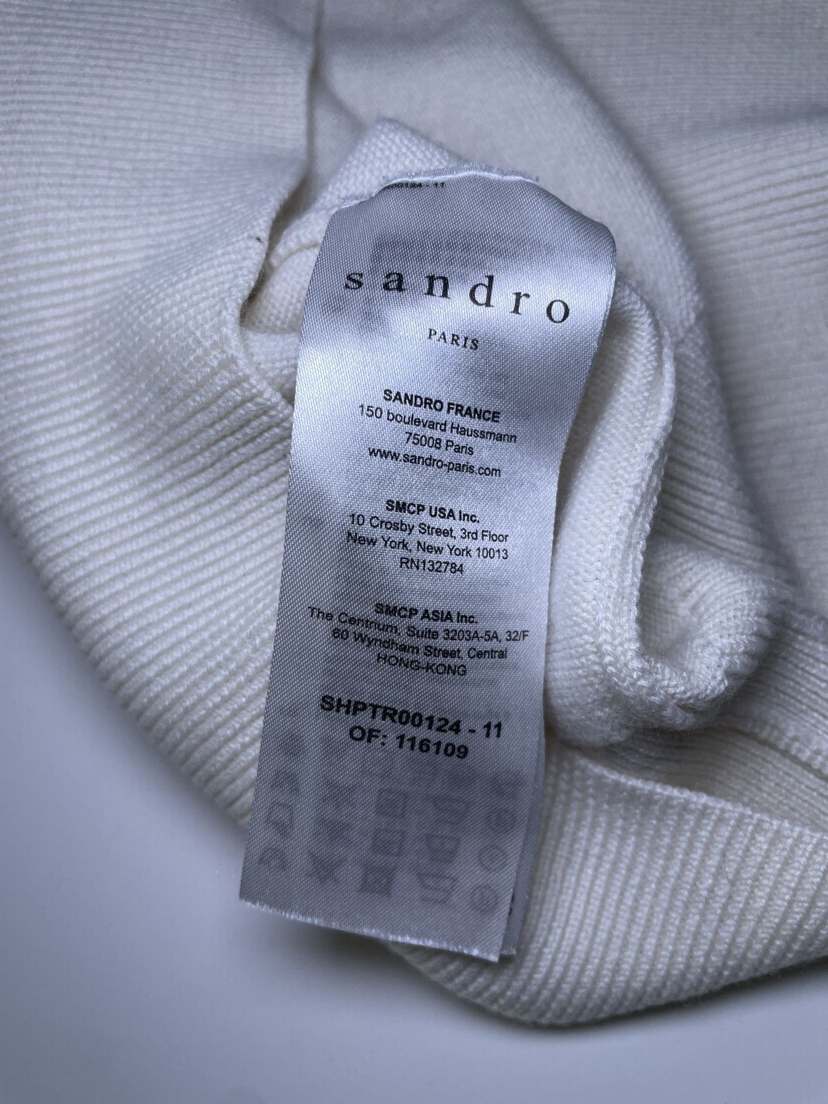 Sandro Sandro Paris Ecru Mock Neck Sweater – Industrial Size US XS / EU 42 / 0 - 7 Thumbnail