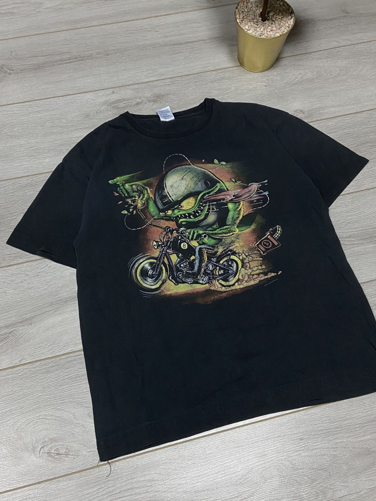 Vintage Just Leathers 2010 San Jose monster moto vintage t-shirt Size US XL / EU 56 / 4 - 2 Thumbnail