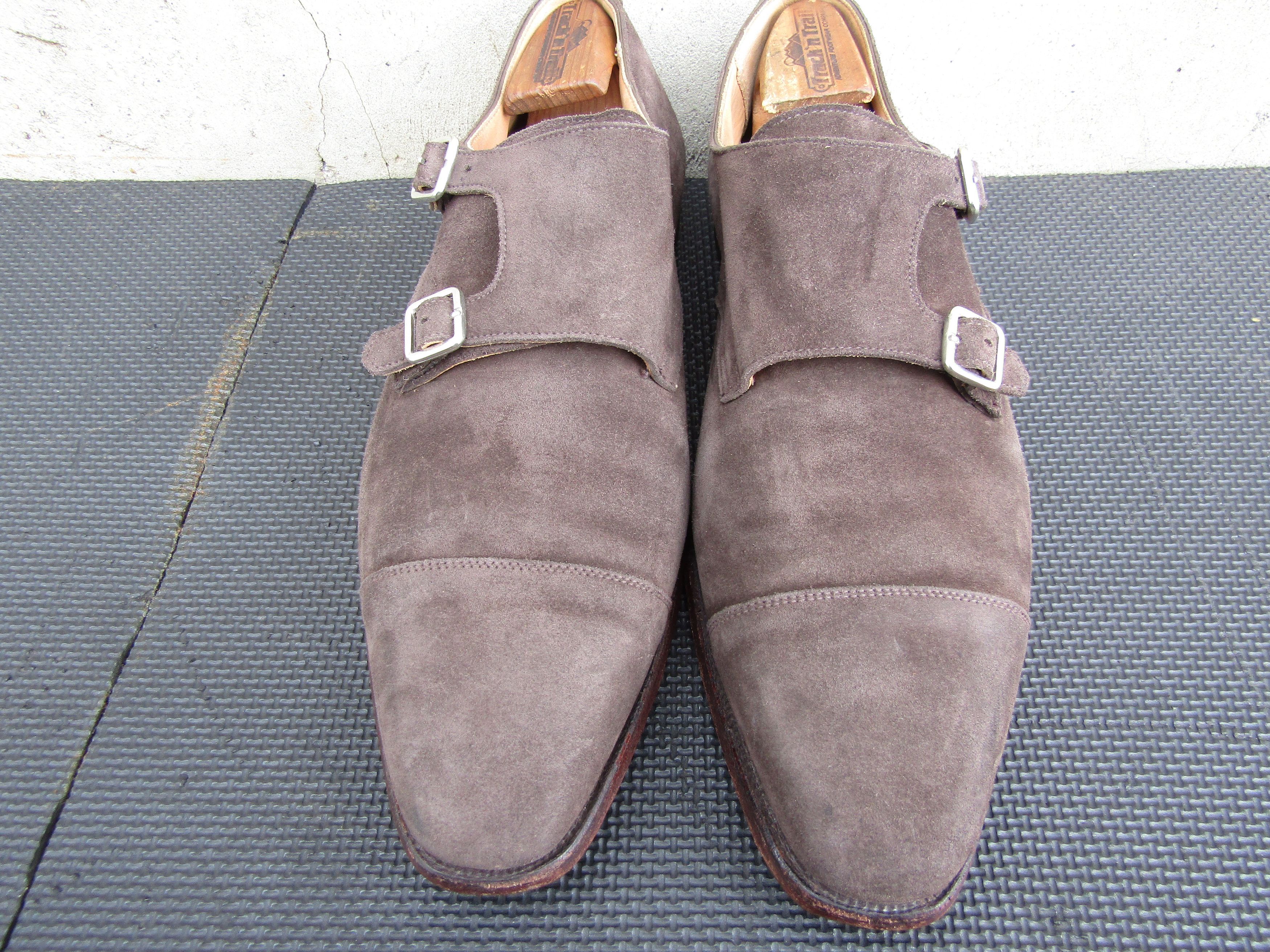 Crockett & Jones Crockett & Jones Lowndes Brown Suede Double Monk Strap Size US 11 / EU 44 - 2 Thumbnail