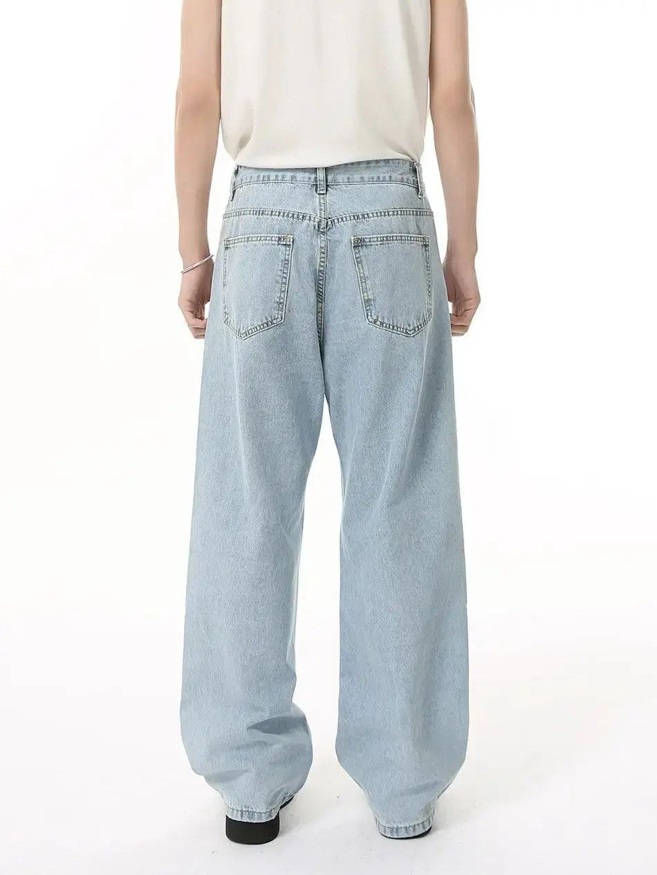 Japanese Brand Retro loose high street straight leg jeans Size US 32 / EU 48 - 3 Thumbnail