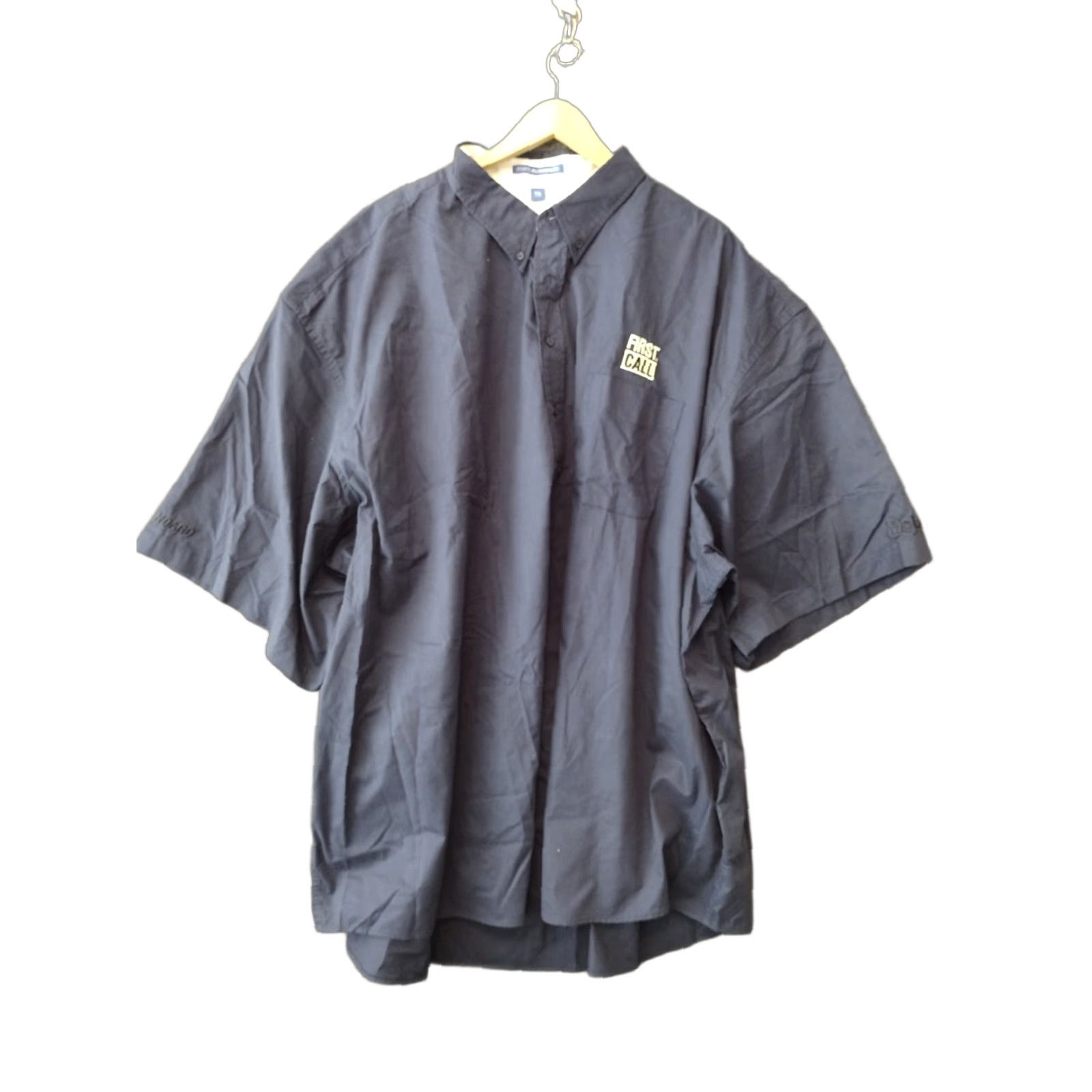 Port Authority Port Authority Men's First Call Logo Navy Collared Dress Button Shirt 7XL Navy Blue Solid Short Sleeve Button-Up Shirt Mens Regular XS-7XL Size 48R - 1 Thumbnail