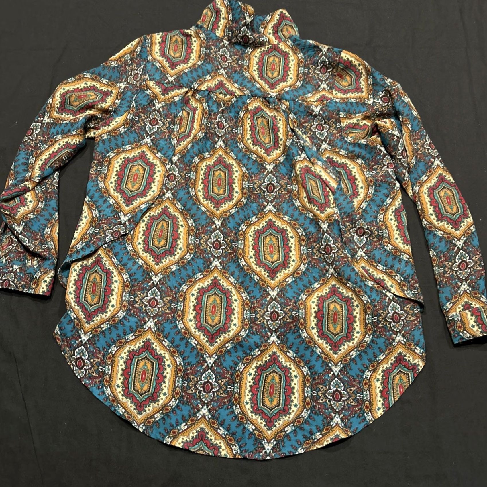 Wrangler Wrangler Vintage Paisley Collared Blouse Size L Western Boho Bohemian A27 Size L / US 10 / IT 46 - 3 Thumbnail