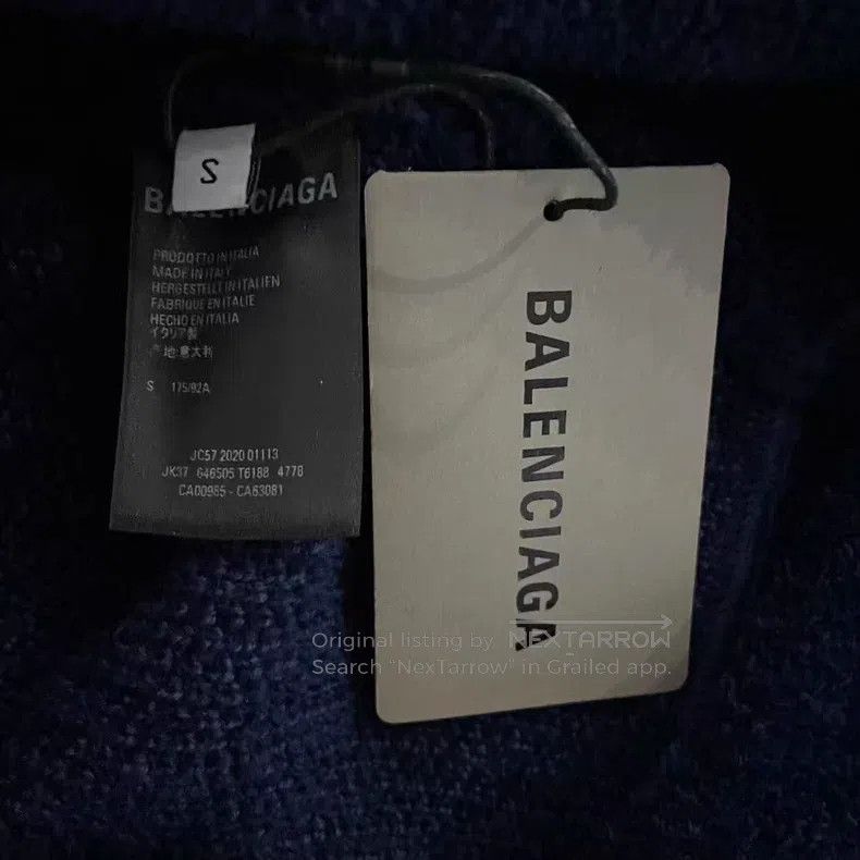 Balenciaga Balenciaga Furry Embroidered Knit Hooded Sweatshirt Size US L / EU 52-54 / 3 - 4 Thumbnail