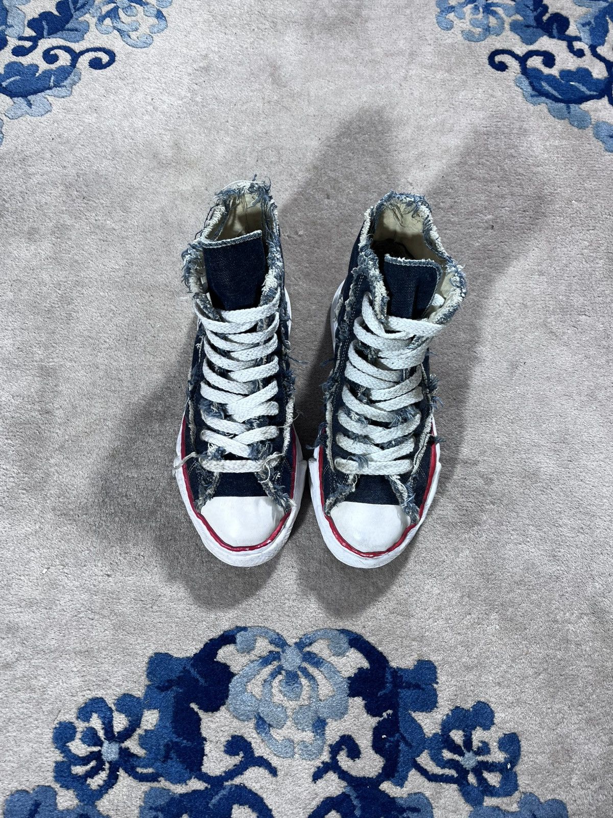 Maison MIHARA YASUHIRO × Nigel Cabourn Nigel Cabourne x Mihara Yasuhiro Hi Top Hank Denim Sneaker Size US 10 / EU 43 - 3 Thumbnail