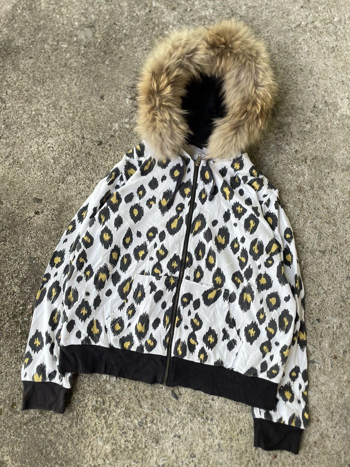 Le Grande Bleu (L.G.B.) Japanese Brand Leopard Faux Fur Hoodie LGB Style Size US S / EU 44-46 / 1 - 5 Thumbnail