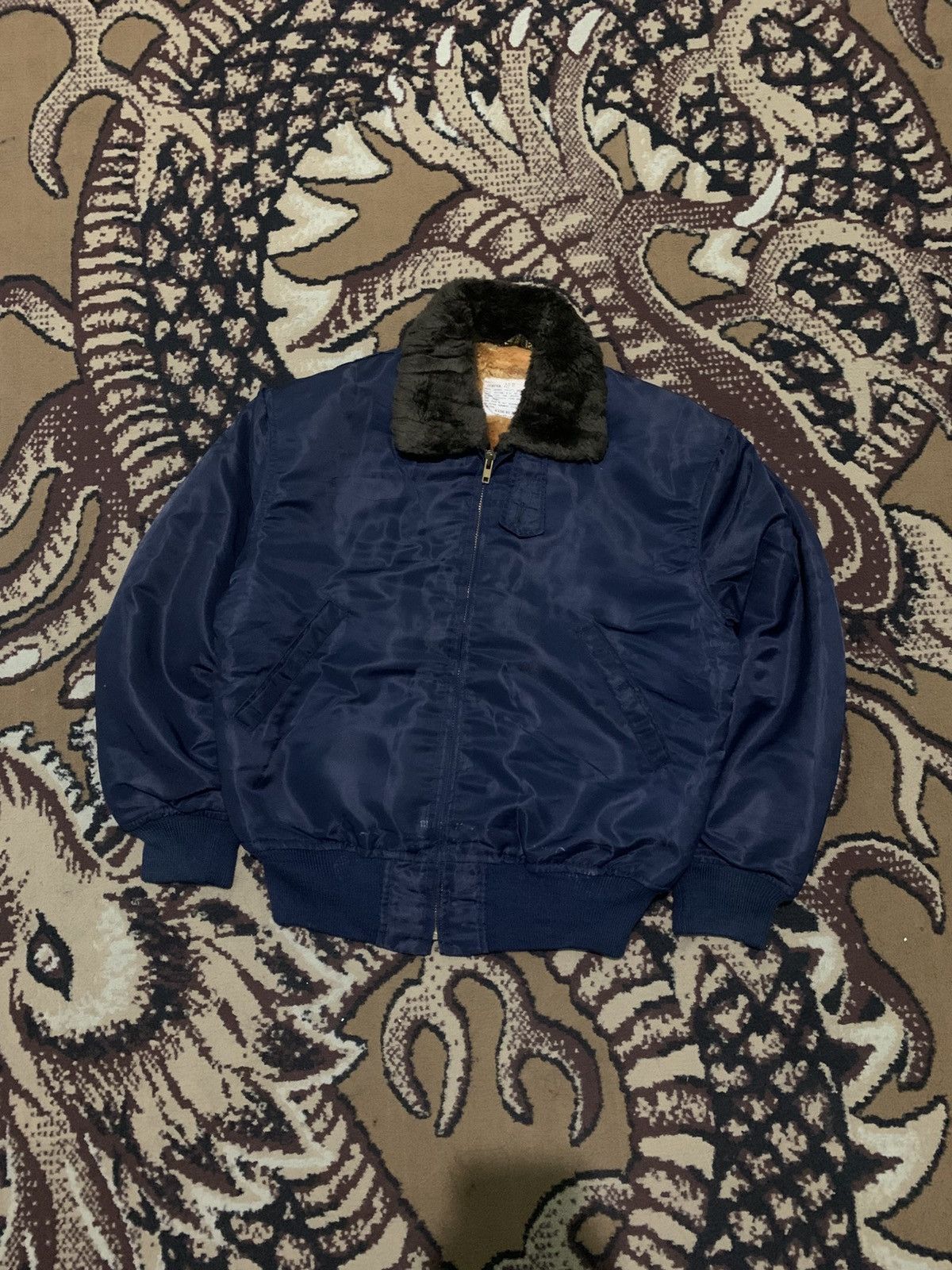 Japanese Brand Vintage 90s Houston MA-1 Bomber Jacket Size US L / EU 52-54 / 3 - 1 Thumbnail