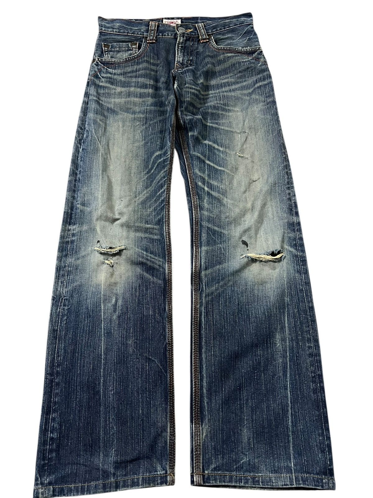 Edwin × If Six Was Nine × Jean 💥FLARE💥EDWIN EXCLUSIVE VINTAGE XV DISTRESSED JEANS Size US 29 - 1 Thumbnail