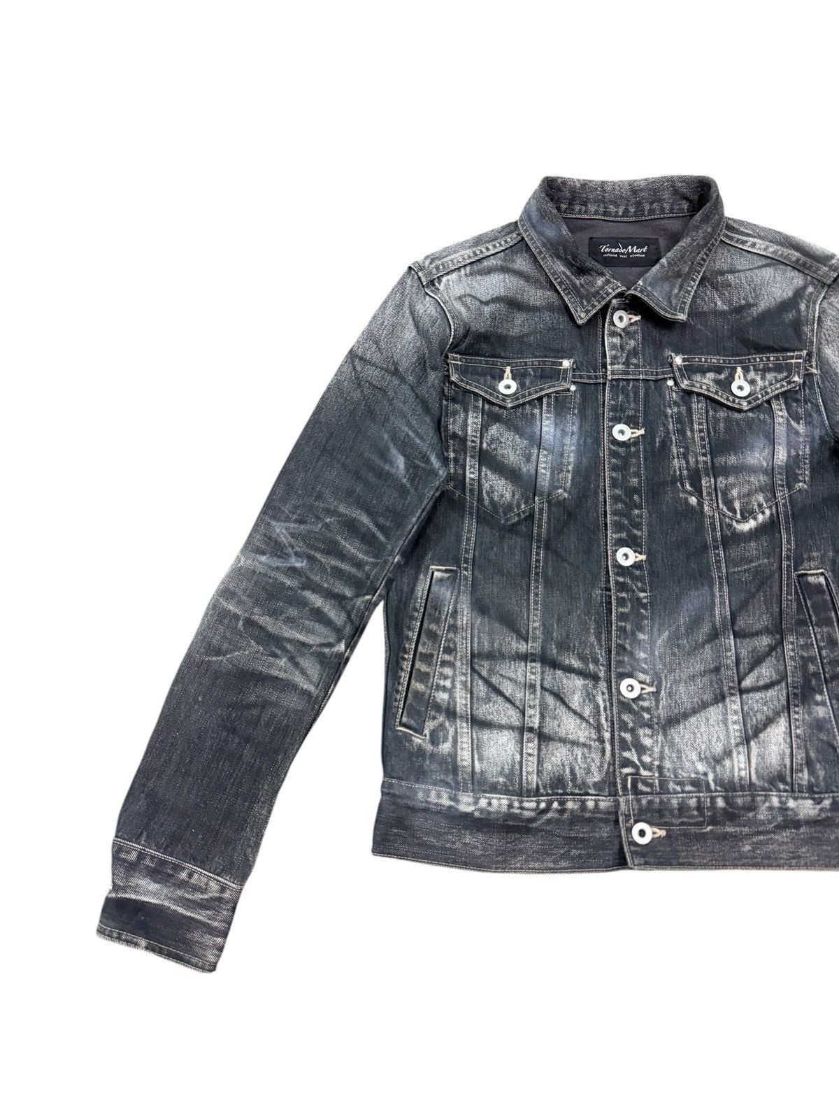 Tornado Mart RARE TORNADO MART DARK SHADOW ZEBRA DENIM JACKET Size US M / EU 48-50 / 2 - 4 Thumbnail