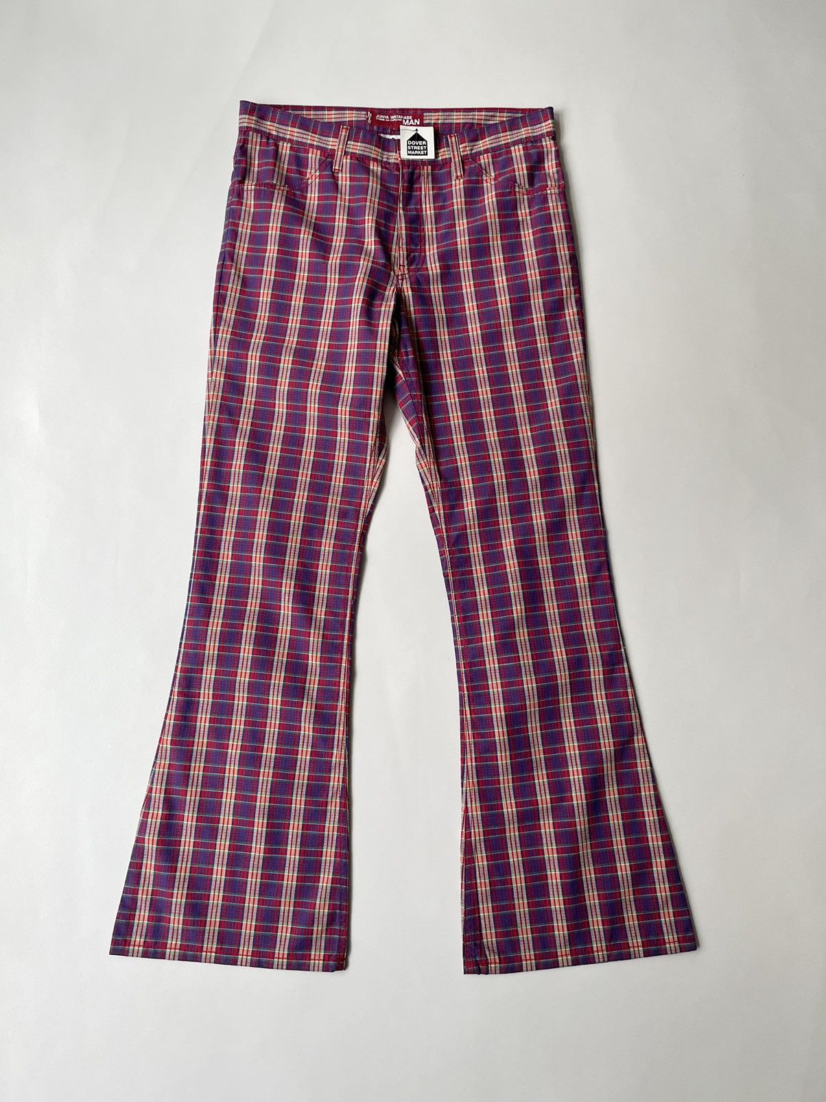 image of Comme Des Garcons x Junya Watanabe S/s 05 Punk Madras Check Trousers, Men's (Size 32)