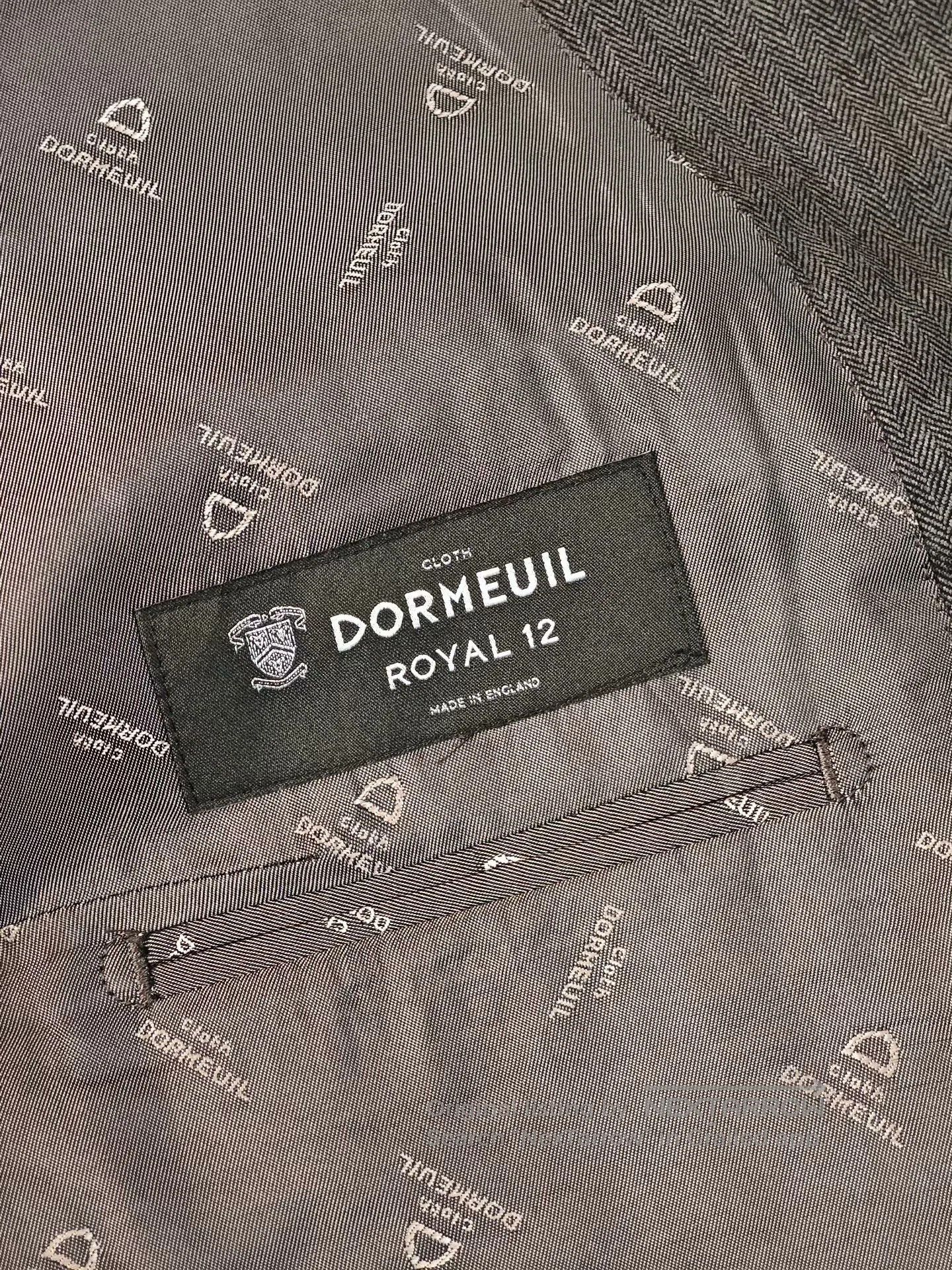 Japanese Brand Custom Gray Wool Suit by DORMEUIL. Size US XL / EU 56 / 4 - 7 Thumbnail